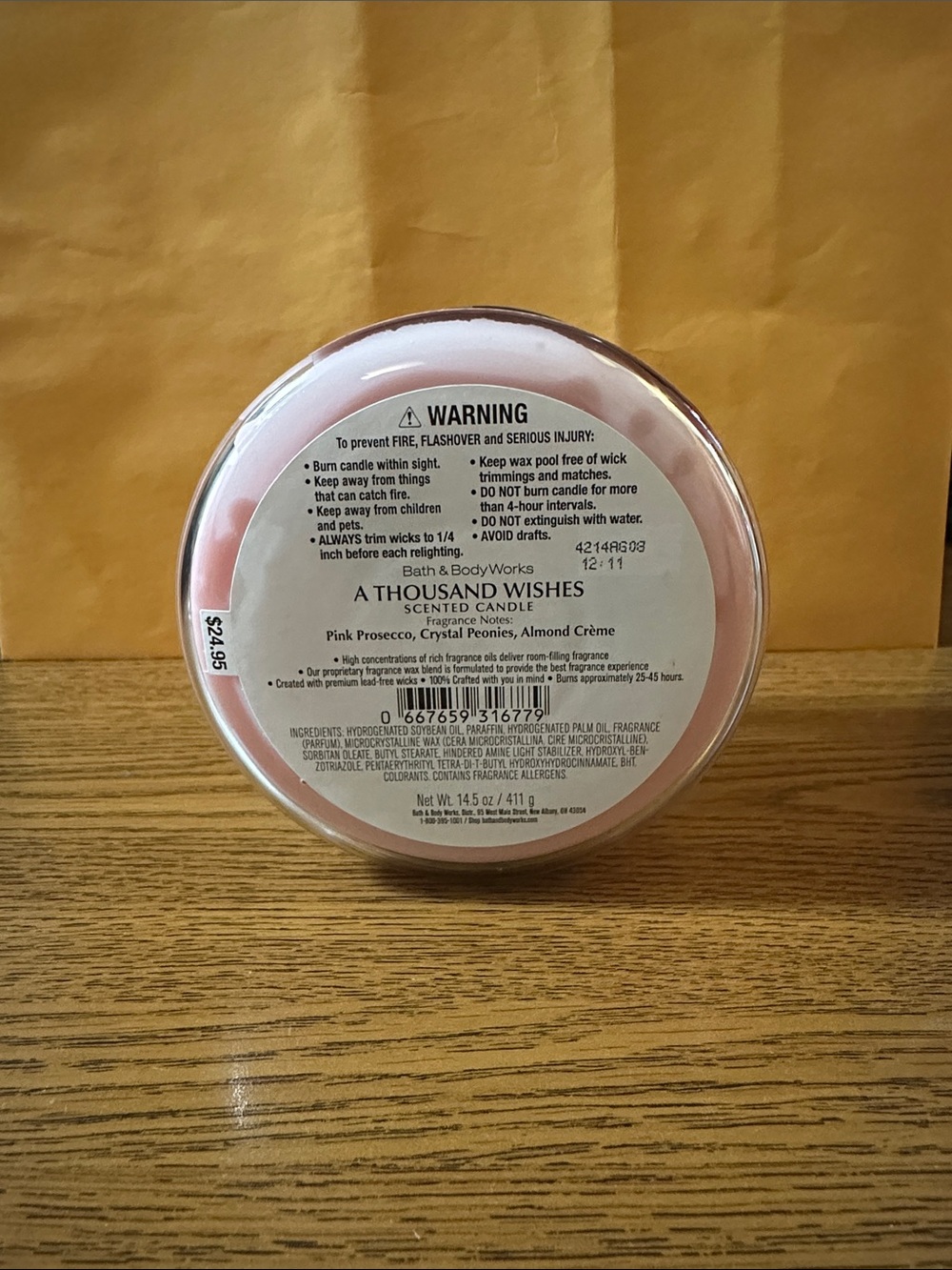Bath & Body Works 'A Thousand Wishes' 3-Wick Candle - Picture 2 of 4